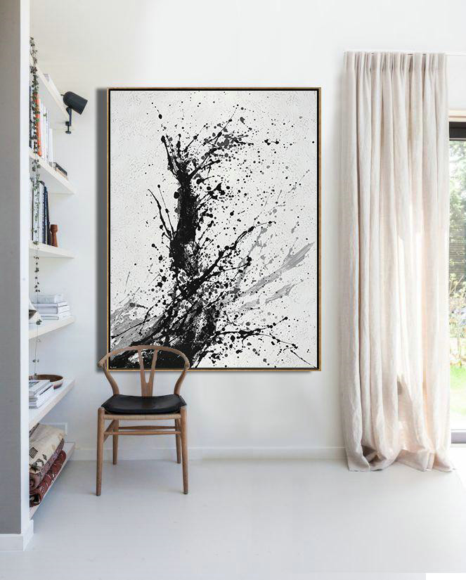 Original Extra Large Wall Art,Hand-Painted Black,Extra Large Wall Art